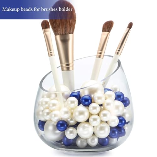 Zsynka 200 Pieces Floating NO Hole Pearls for Vases,Creamy White,Black Floating Beads for Centerpieces,Floatings Candles,Makeup Brush Beads,Artificial Fake Pearl,Home Weddings Table Centerpieces Party Decor - Image 4