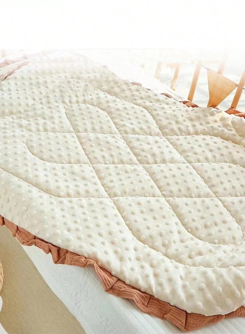 Bebiland 65cm×100cm Baby Cotton Padded Mattress , 100% Soft Cotton,Warm Nursery Crib Pad, Washable & Two-Sided Use, Perfect for Nurseries,  Cribs  - Image 2