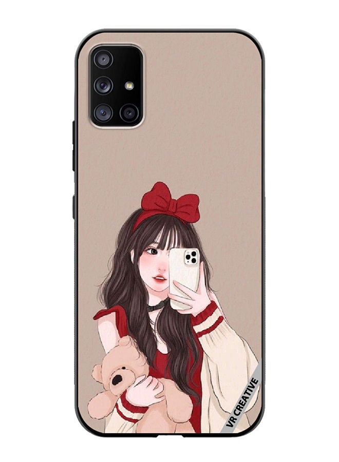 VR CREATIVE Protective Case Cover For Samsung Galaxy A51 5G Girl Holding Teddy Design Multicolour - Image 1