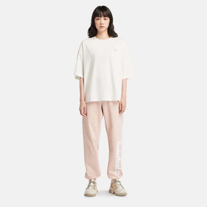 Timberland White Women's Oversized T-Shirt for Women | Best Price UAE