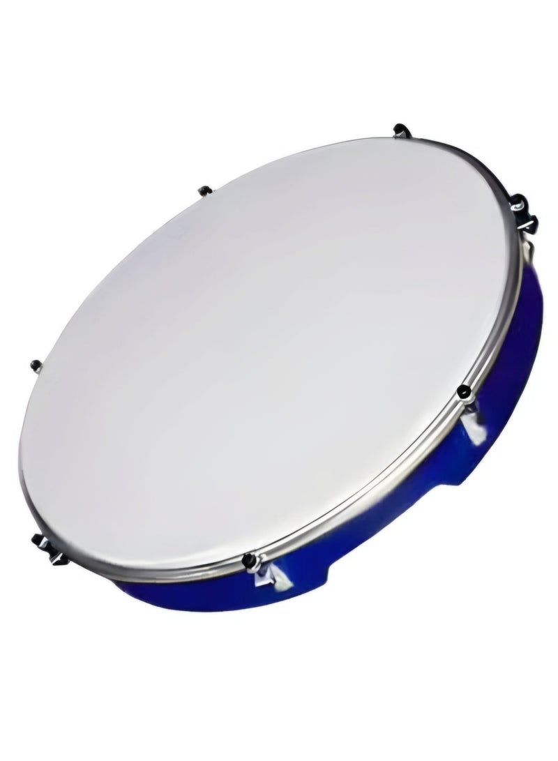 بندير دف طبلة عادي غير احترافي خشب مع جلدة بلاستيكية بقطر ٤٠ سم للمرح - Image 2