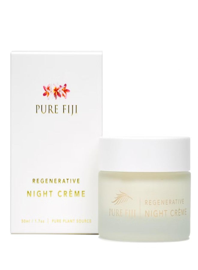 PURE FIJI Regenerative Night Cream Anti Aging Moisturizer, Repair & Hydrate Recovery Cream Night Moisturizer For Face, Natural Formula for All Skin Types, (1.7oz/50ml) - Image 1