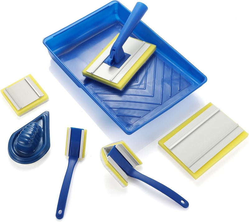 NANJA Paint pad Set,Corner Walls & Ceilings Pad Painter, 7-Inch,Painter¡¯s Pad Refills, Large Corner Edging Window,Trim and Touch-Up Pad,Pack of 8 - Image 1