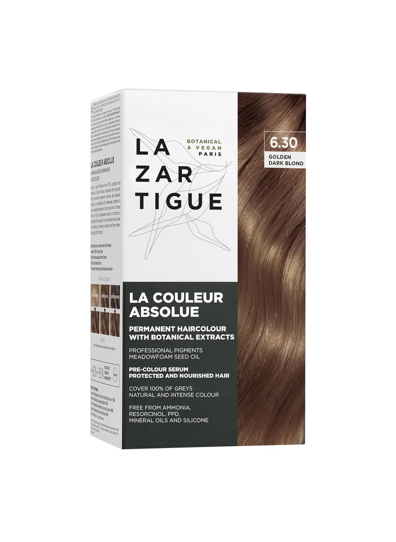 Lazartigue Lazartigue La Couleur Absolue 1.00 Intense Black - Permanent Haircolour with Botanical Extracts - Nourishing Color and Shine - Free From Ammonia, PPD, Resorcinol, Mineral Oils and Silicone - Vegan 