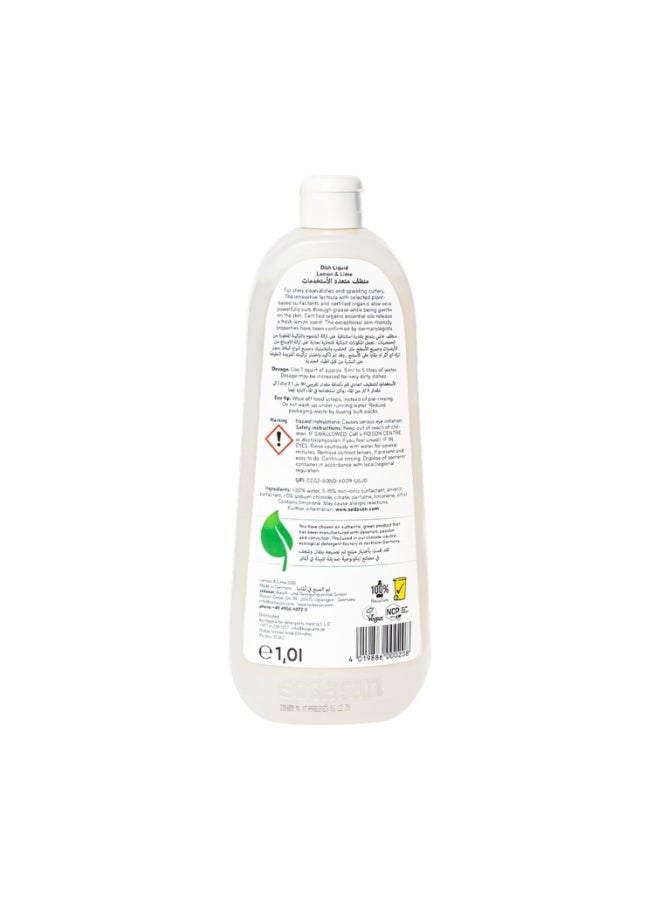 Sodasan 100% Natural Dish Liquid Lemon and Lime 1L - Image 2