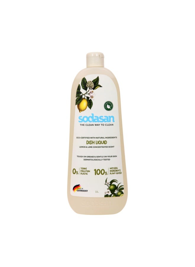 Sodasan 100% Natural Dish Liquid Lemon and Lime 1L - Image 1
