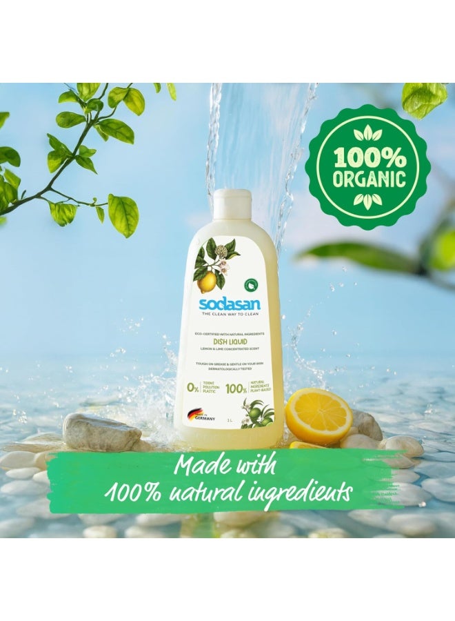 Sodasan 100% Natural Dish Liquid Lemon and Lime 1L - Image 4