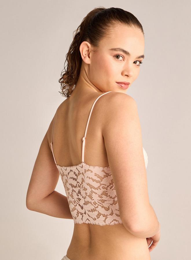 Splash FAV Lace Detail Bralette with Adjustable Straps - Image 2