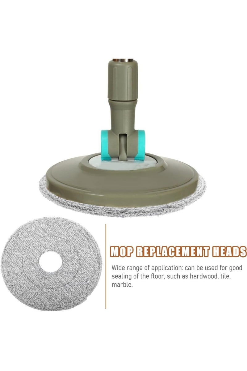 6Pcs Microfiber Cleaning Pad Replacement Heads,Mop Refill Heads Cotton Mop Replacement Heads Wet Dry Round Mop Heads - Image 2