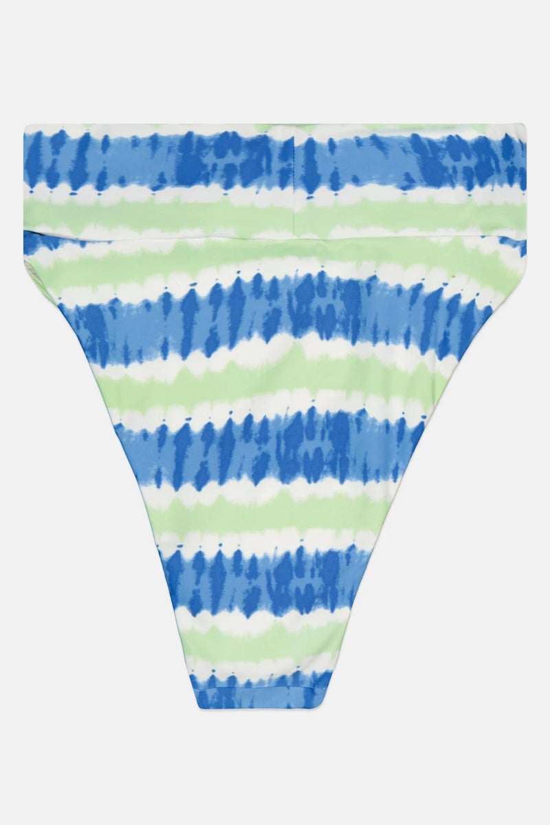 Aerie Women Allover Print High Cut Bikini Bottom, Multicolor - Image 2