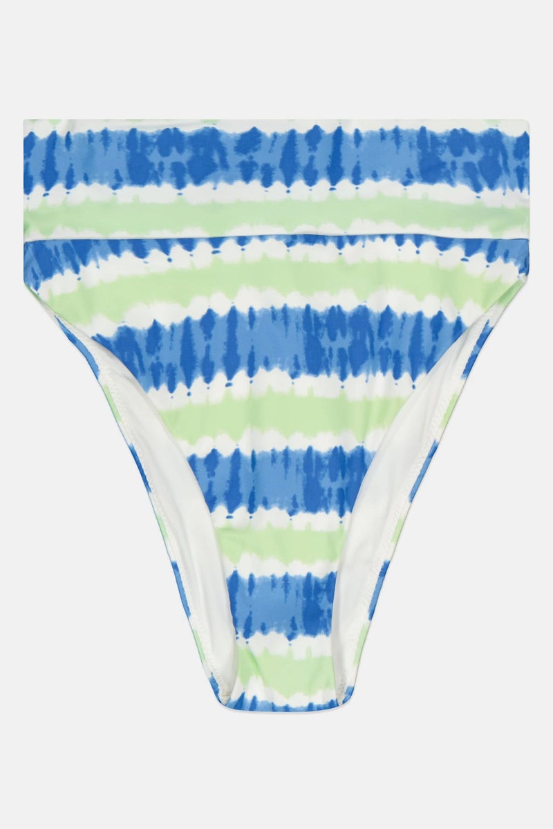 Aerie Women Allover Print High Cut Bikini Bottom, Multicolor - Image 3