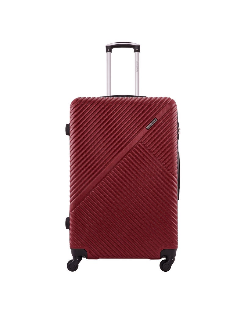 PARAJOHN Large 28-Inch ABS Material Lightweight Hardshell Luggage Trolley | carrying 30kg Durable Hardsided Spinner Trolley Suitcase burgundy - Image 1