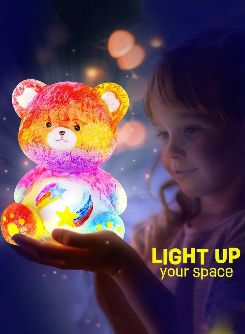 مجموعة مصباح دب الرسم للأطفال، لوازم فنية ومجموعة حرف يدوية، مجموعة رسم للأطفال من سن 6 إلى 12 عامًا، فنون وحرف يدوية للأطفال من سن 8 إلى 12 عامًا، ألعاب للبنات والأولاد، هدية عيد ميلاد، مناسبة للأعمار من 6 إلى 12 عامًا فما فوق - Image 4