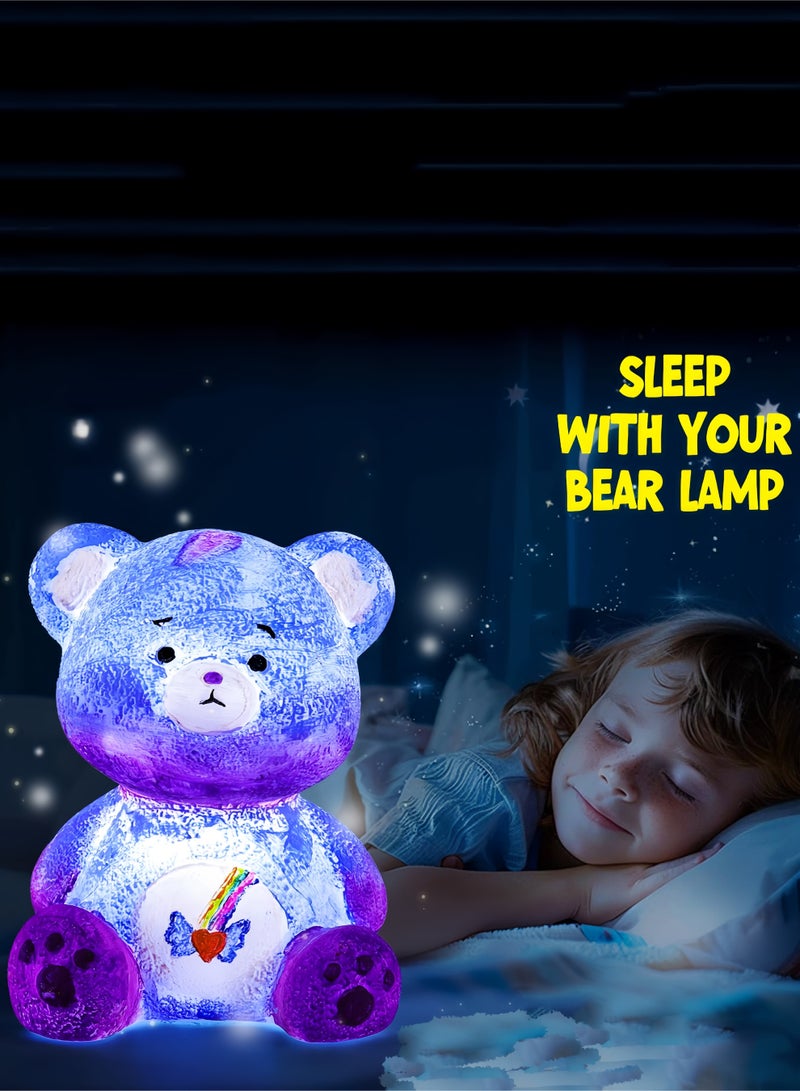 مجموعة مصباح دب الرسم للأطفال، لوازم فنية ومجموعة حرف يدوية، مجموعة رسم للأطفال من سن 6 إلى 12 عامًا، فنون وحرف يدوية للأطفال من سن 8 إلى 12 عامًا، ألعاب للبنات والأولاد، هدية عيد ميلاد، مناسبة للأعمار من 6 إلى 12 عامًا فما فوق - Image 3