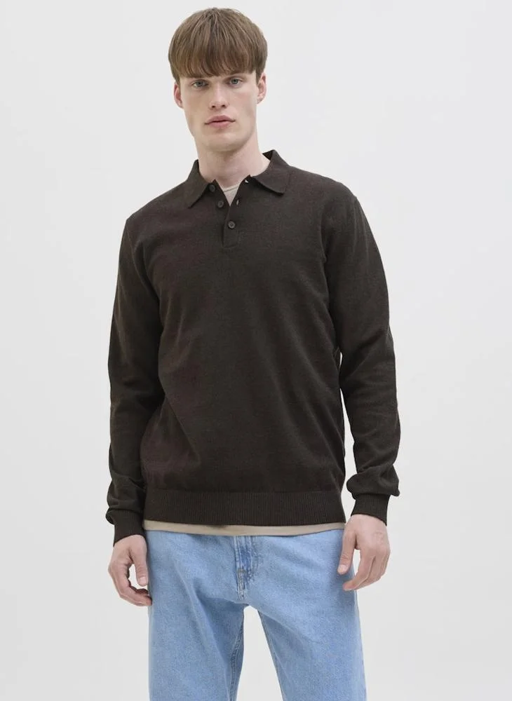 JJ Rebel Knit Polo Neck Long Sleeve Sweater