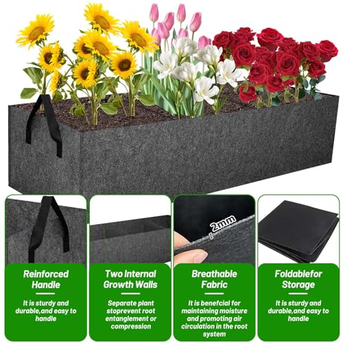 Tidponra Cucumber Trellis with 46 Gallon Grows Bag, 50 x 54 Inches A Frame Outdoor Greenhouse Trellis and Fabric Raised Bed, Climbing Net and Plant Support Clips for Bean Climbing Plants - Image 4
