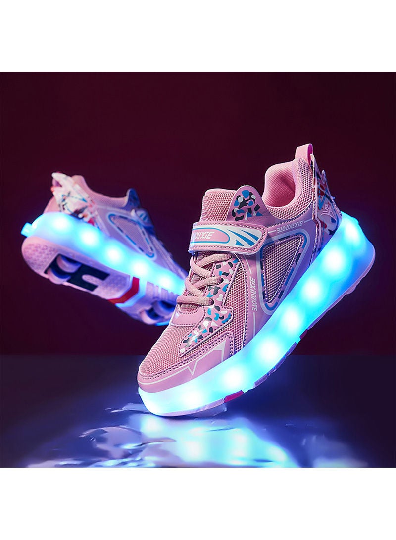 Kidle Kids Roller Skates Shoes Rechargeable Skates Shoes With Double Wheels Sport Sneaker Outdoor Luminous Shoes for Kids For Boys Girls  - Image 2