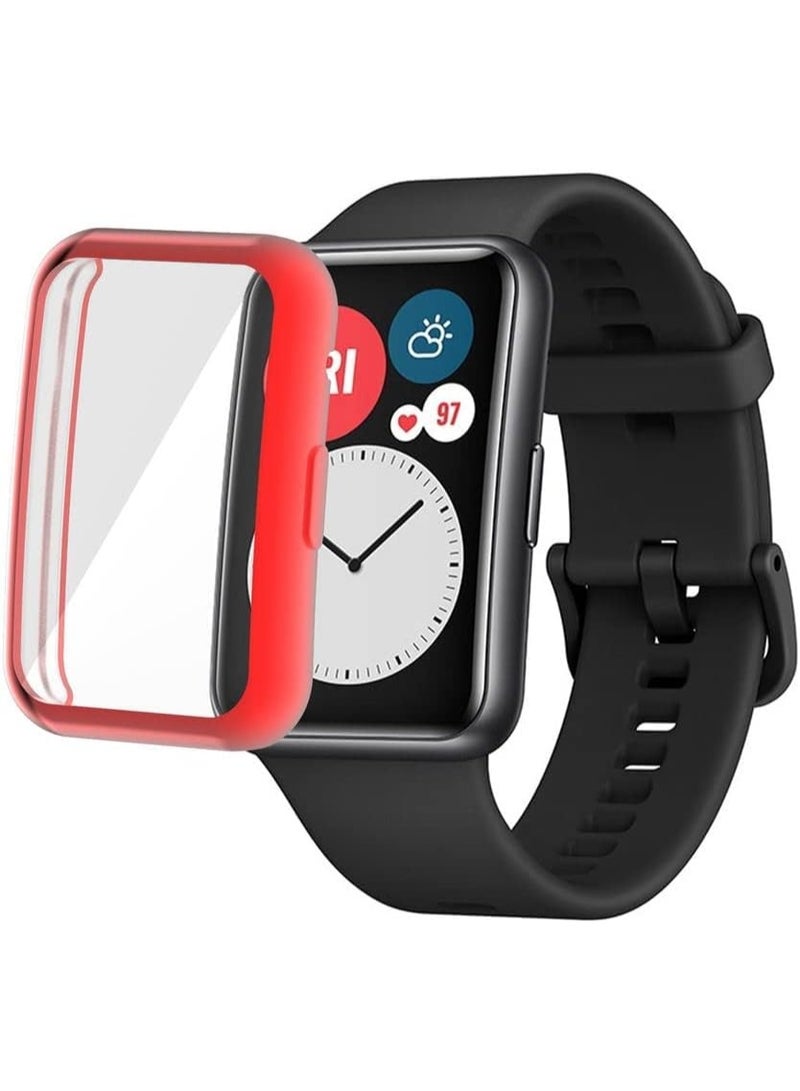 Soft TPU Flexible Screen Protector Case for Huawei Watch Fit 2 (Red) - Image 2
