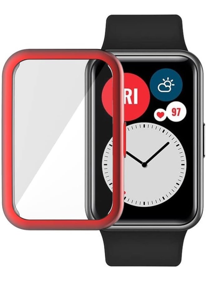 Soft TPU Flexible Screen Protector Case for Huawei Watch Fit 2 (Red) - Image 3