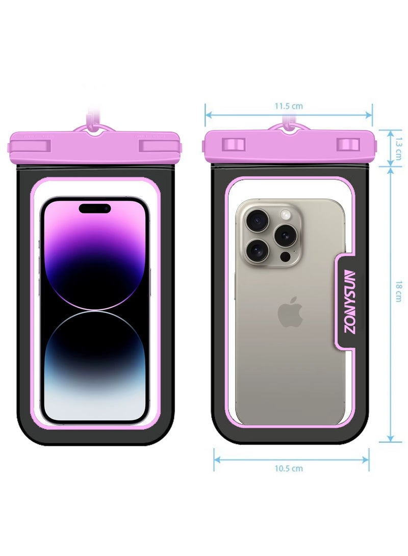 LIMOS Mobile Waterproof Case, Touchscreen Functionality, Waterproof Pouch, Cellphone Dry Bag, Waterproof Cell Phone Case, Drift Diving Swimming Waterproof Bag, for all Smart Cellphones upto 7”  - Image 3