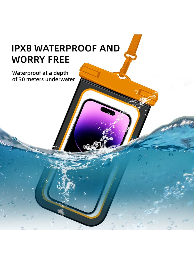 LIMOS Mobile Waterproof Case, Touchscreen Functionality, Waterproof Pouch, Cellphone Dry Bag, Waterproof Cell Phone Case, Drift Diving Swimming Waterproof Bag, for all Smart Cellphones upto 7”  - Image 2