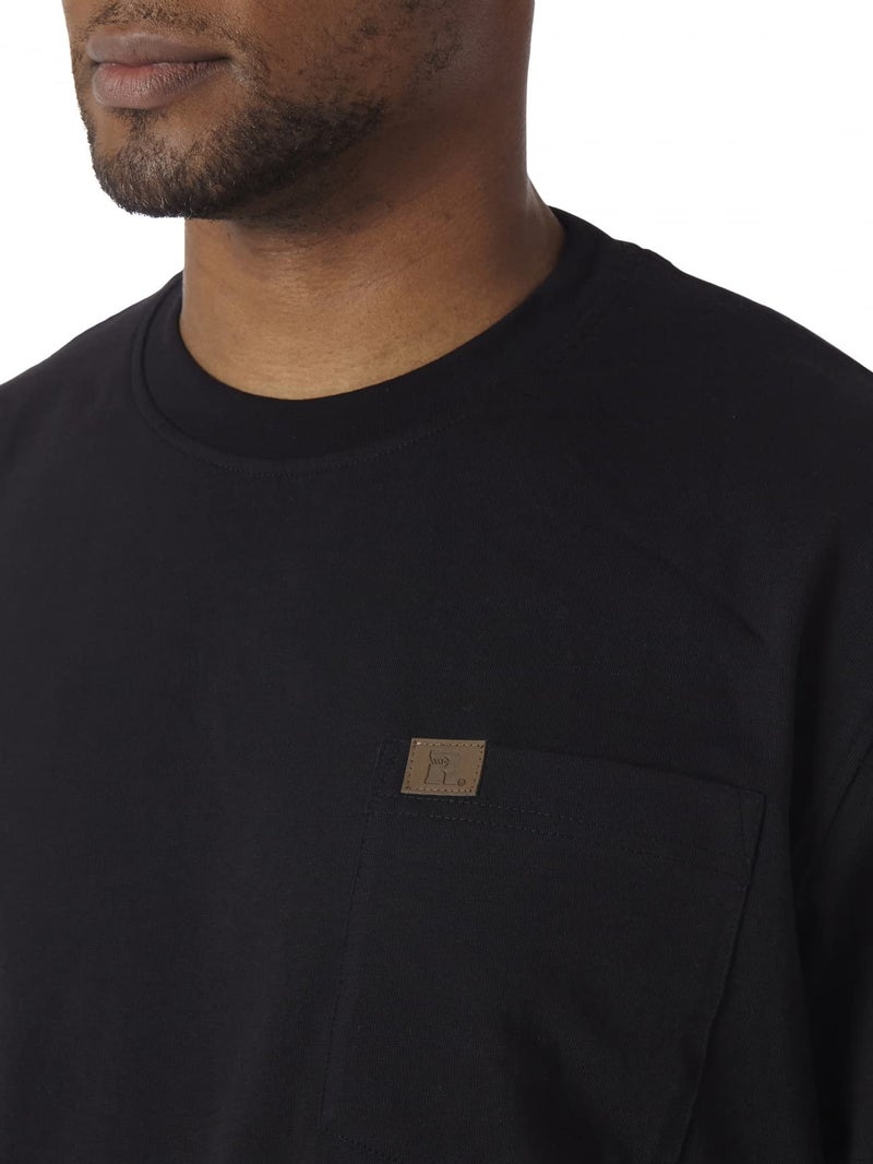 Wrangler Short Sleeve Pocket T-Shirt, Black, X-Large - Image 2