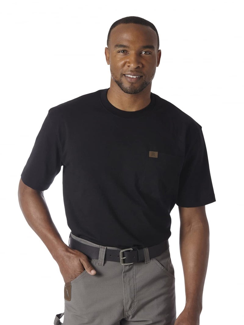 Wrangler Short Sleeve Pocket T-Shirt, Black, X-Large - Image 1