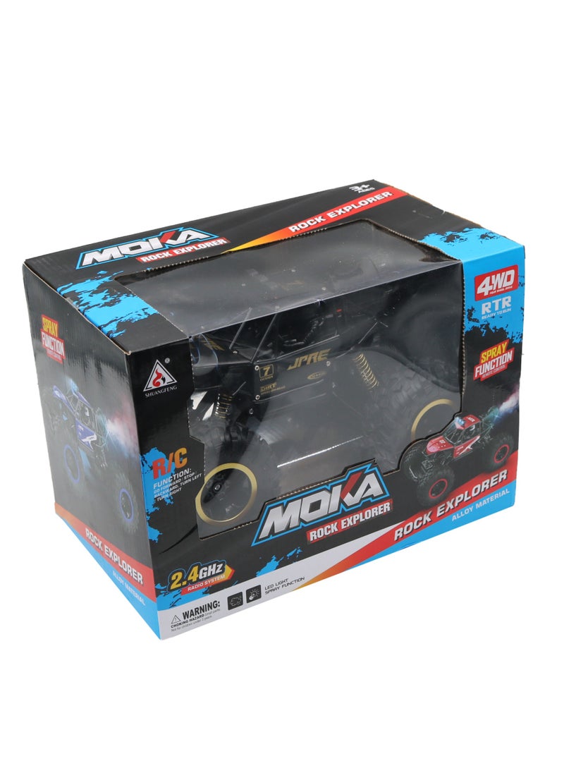 Moka Rock Explorer RC Toy Car | 4WD | Soft Suspensions, Dual Motor, Mist Spray, Rugged Body, Rechargeable Battery | Kids Gift  - Image 2