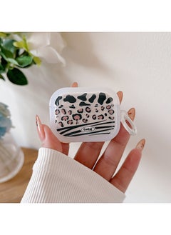 Bow Leopard Print Ins Suitable For Apple Bluetooth Airpods Pro Protective Case Airpods4 Generation Earphone Case-Color:Leopard Print Stitching-Applicable Models:airpods 4