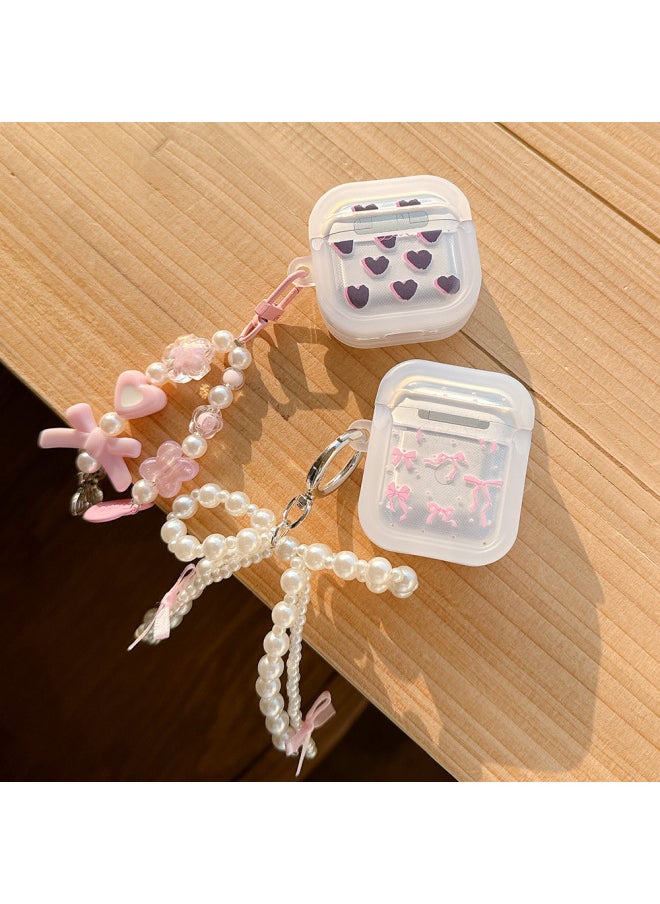 Generic - Bow Leopard Print Ins Suitable For Apple Bluetooth Airpods Pro Protective Case Airpods4 Generation Earphone Case-Color:Leopard Print Stitching-Applicable Models:airpods 4 - Image 1