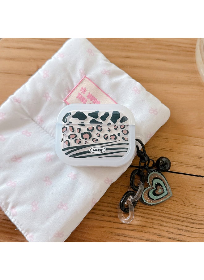 Generic - Bow Leopard Print Ins Suitable For Apple Bluetooth Airpods Pro Protective Case Airpods4 Generation Earphone Case-Color:Leopard Print Stitching-Applicable Models:airpods 4 - Image 1