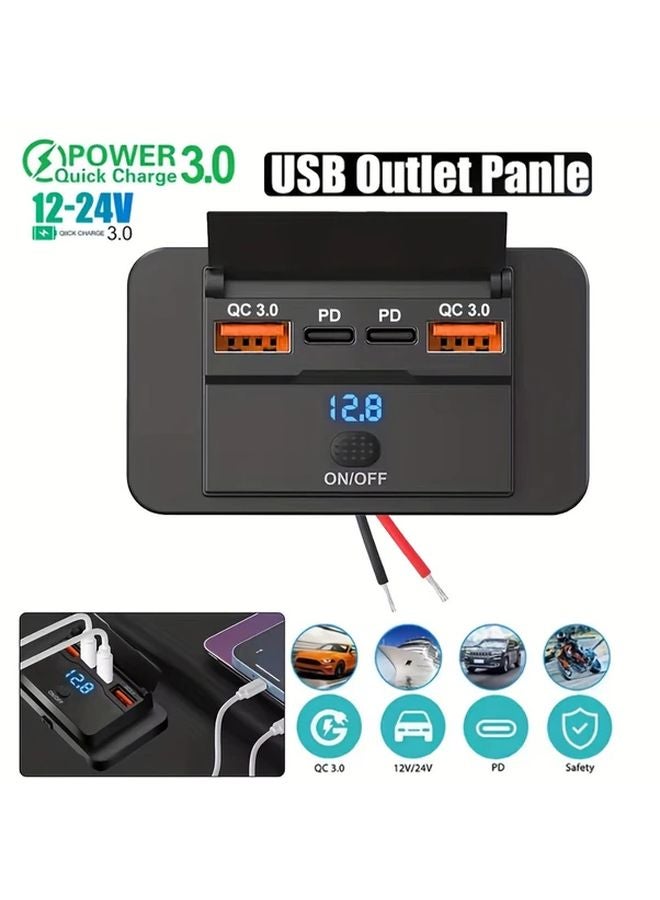 G25 4 in 1 Fast Charging USB C Power Station QC3 0 PD Charger 12V 24V 36V DC Input Output - Image 2