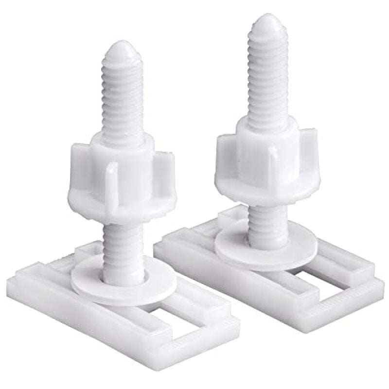 Universal Toilet Seat Bolts Rectangular Plastic Hinge Bolt Set with Nuts and Washers - Rust-Resistant Hardware Kit for Bathroom Maintenance - Image 4