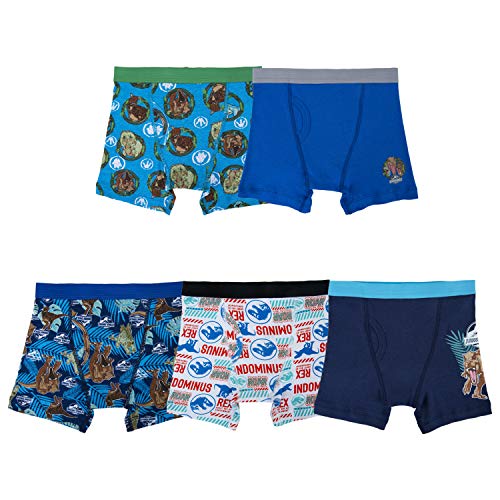 Jurassic World Boys Multipacks With T-rex, Raptor And Triceratops Print Options In Sizes 4, 6, 8, 10 & 12 Boxer Briefs, 5-pack Cotton Boxer Brief, 6 US - Image 1