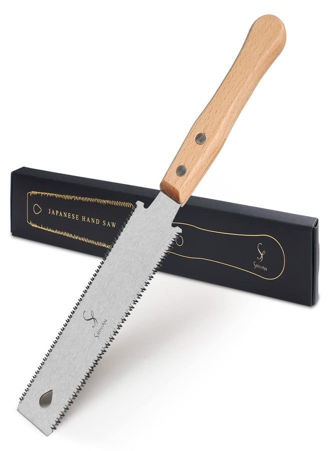 SS SHOVAN Japanese Hand Saw Woodworking Tools, SS SHOVAN Double Edged 11/17 TPI Flush Cut Saw, Wooden Handle Pull Saw Small Handsaw for Fine Cutting Wood - Image 1