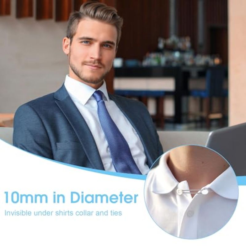Shirt Neck Extender 10 Mm Diameter Slim Discreet Design - Built To Last Elastic Button Extender For Men Women Formal Office Events - Image 5