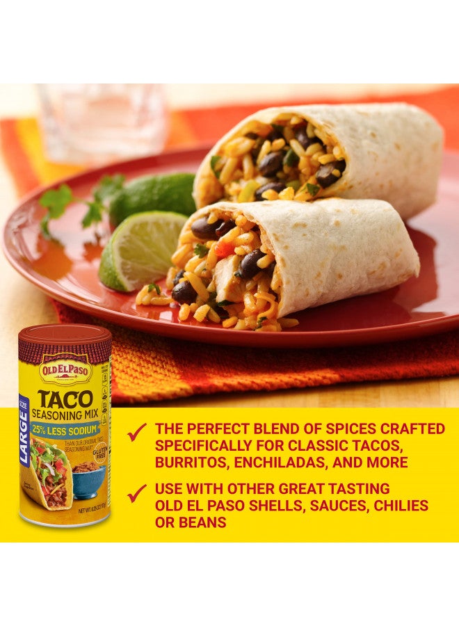 Old El Paso Taco Seasoning, 25% Less Sodium, Large Size, 6.25 oz. - Image 4