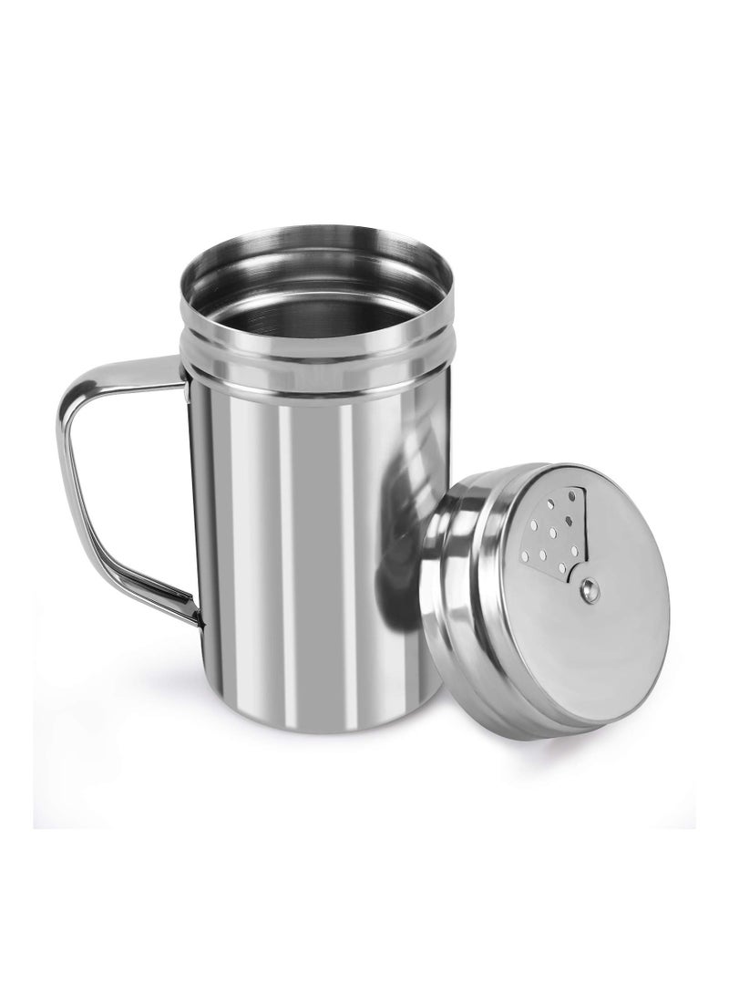 SYOSI SYOSI, 2pcs Stainless Steel Seasoning Bottle with Adjustable Pour Holes for Salt Pepper Cinnamon Powder Sugar - Image 2