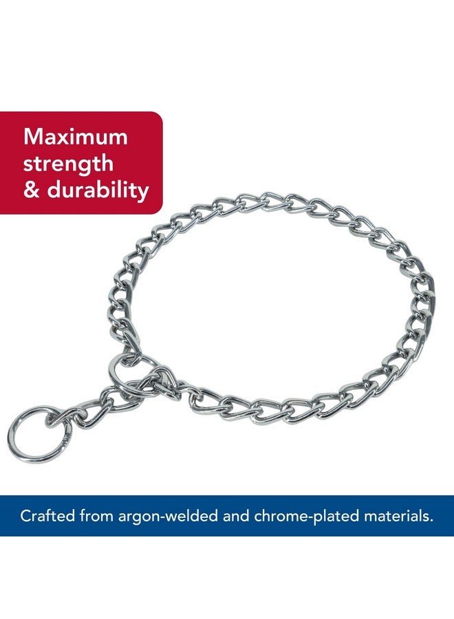 كوستال طوق تدريب الكلاب Coastal Pet Titan Chain - طوق خنق لتدريب الكلاب - طوق معدني متين للكلاب - سلسلة خنق قوية للكلاب - ملحومة بالأرجون، طوق سلسلة من الكروم للكلاب - 4 مم، 20 بوصة - Image 3