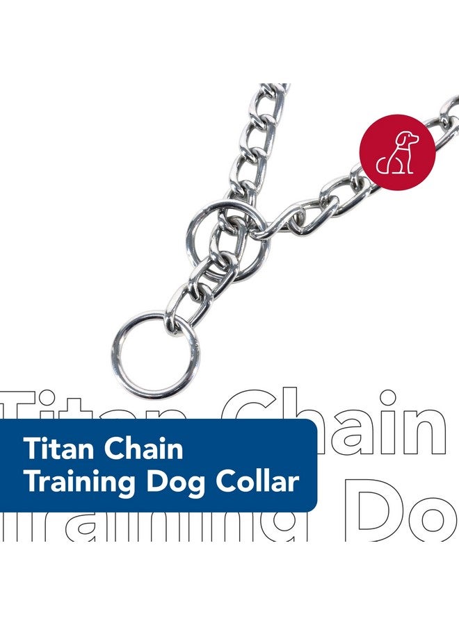 كوستال طوق تدريب الكلاب Coastal Pet Titan Chain - طوق خنق لتدريب الكلاب - طوق معدني متين للكلاب - سلسلة خنق قوية للكلاب - ملحومة بالأرجون، طوق سلسلة من الكروم للكلاب - 4 مم، 20 بوصة - Image 2