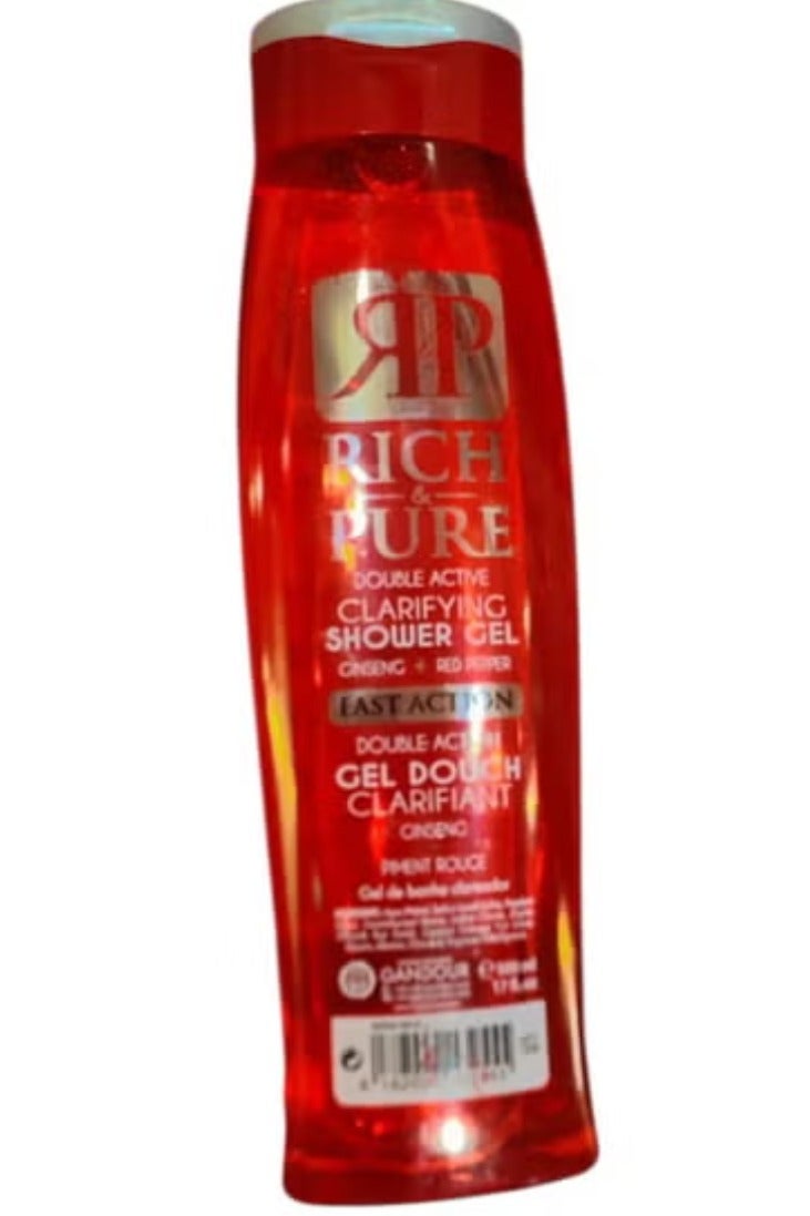 ريتش آند بيور جل استحمام مزدوج الفعالية برائحة الجينسنغ والفلفل الأحمر 500 مل