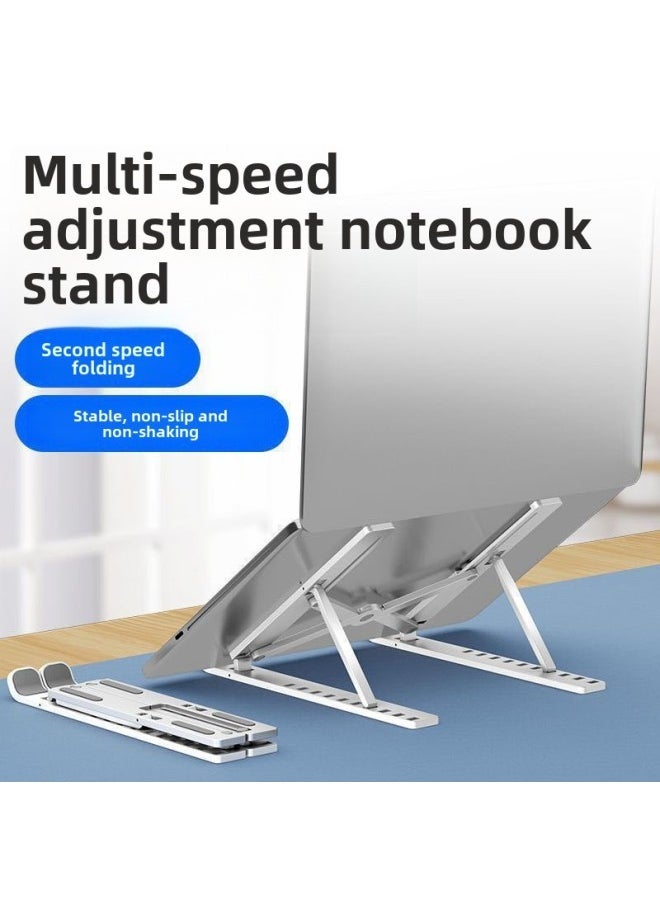 Laptop N3 Folding Computer Bracket Height Increasing Cooling Rack Game Book Universal Stable Rack Portable Applicable-Color:Black Large Ten-Gear Compatible 】 - Image 4
