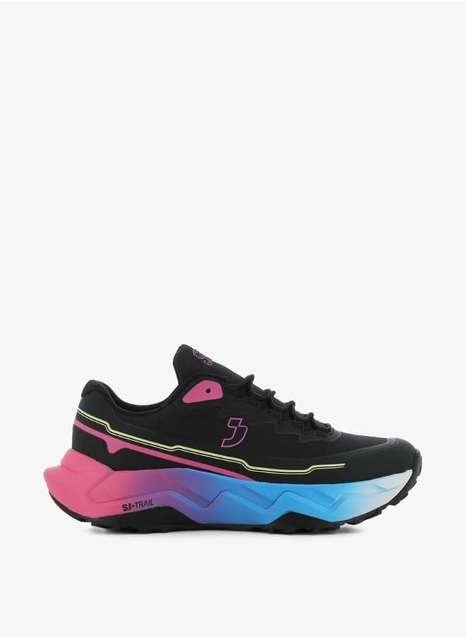 SJ Women's Colourblock Lace-Up Low Ankle Sneakers  - Image 2