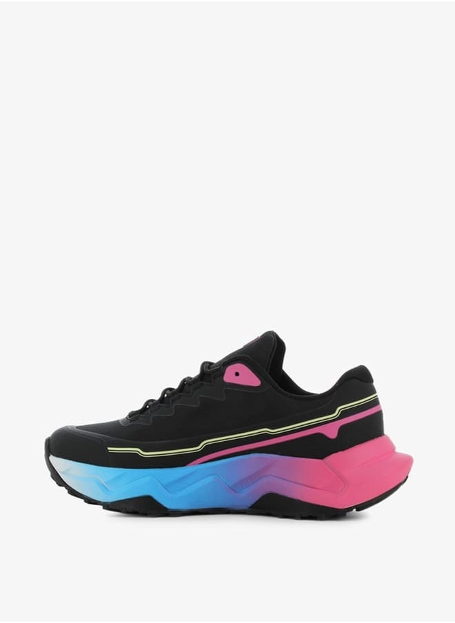 SJ Women's Colourblock Lace-Up Low Ankle Sneakers  - Image 5
