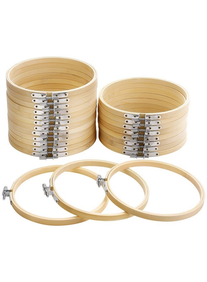 Caydo Caydo 24 Pieces 6 Inch Embroidery Hoops Bulk, Cross Stitch Hoop Ring for Needlework Art Craft and Wall Decoration - Image 1