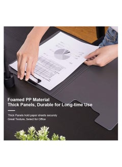 Y&D Clipboard, Classic Clipboards Plastic Clip Board A4 Folding Document Folder For Office Nursing Teacher Student Stationery Test, Size 9 x 12.5 Inch With Low Profile Metal (Black)  - Image 4