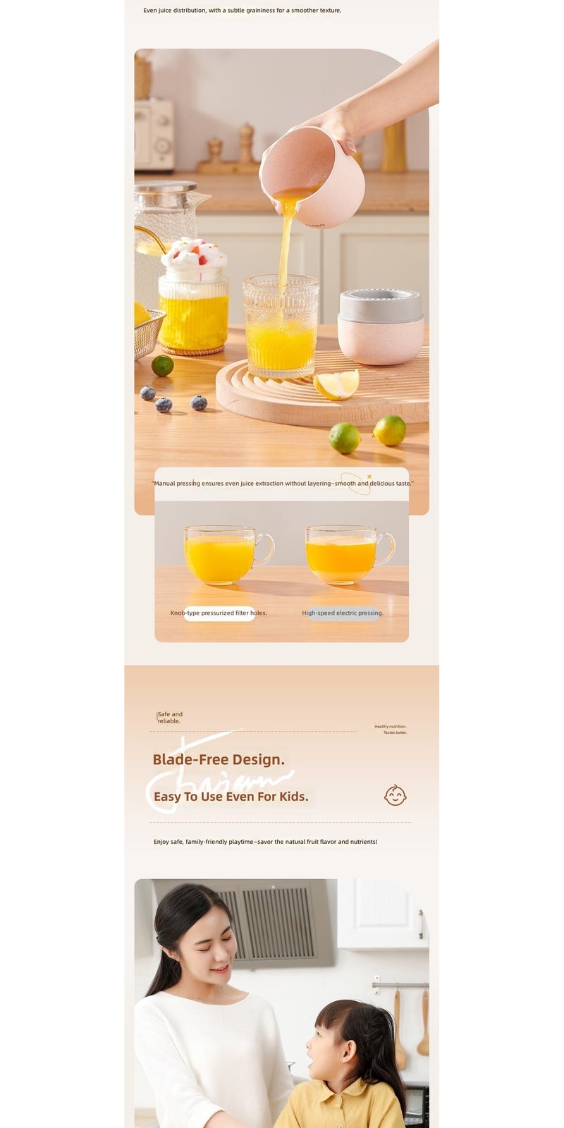 Compact Manual Juicer - Portable Fruit & Orange Squeezer for Lemons, Pomegranates, and More - Image 5