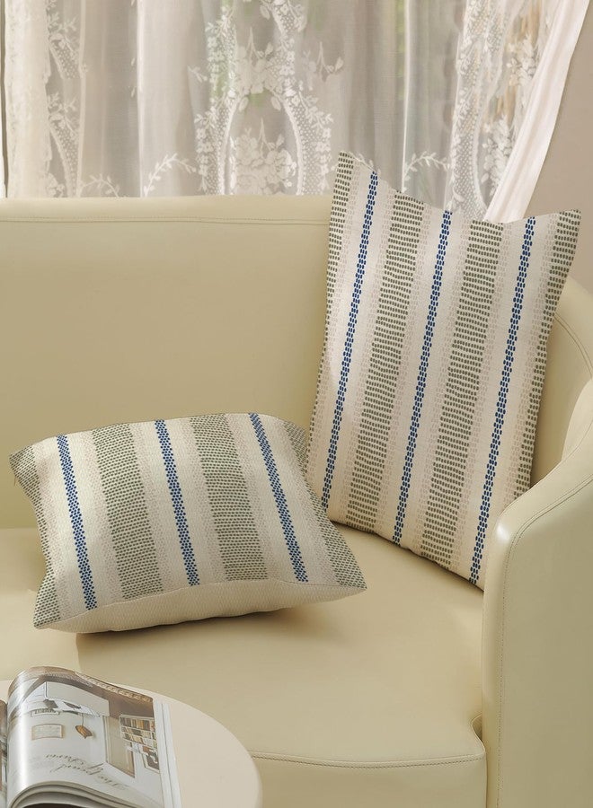 GOLIANDA Sage Green Blue Pillow Covers 18x18 Set of 2 Boho Abstract Throw Pillow Covers Outdoor Decorations Modern Minimalism Decorative Pillowcase Farmhouse Linen Cushion Case for Sofa Couch - Image 4