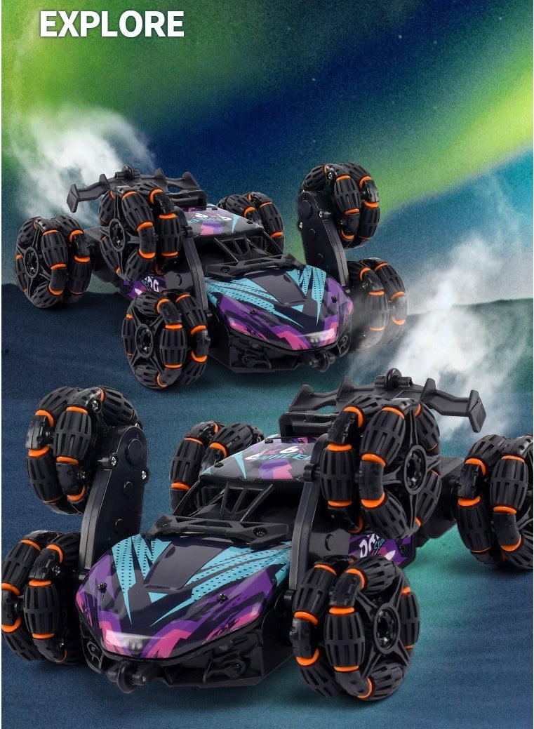 Noor&Star 【2025 Competition Edition】Alloy Six-Wheel Swing-Arm Stunt Car丨6WD Remote Control丨50m Ultra-Range Control丨360° Drift + Climb + Transforming Dump丨1:12 Anti-Collision Design, Extended Endurance  - Image 3