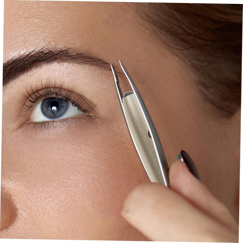 Stainless Steel LED Light Tweezers Precision Grooming Tool - Image 5